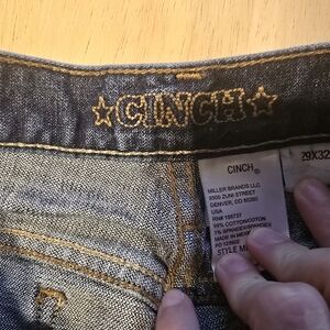 Cinch Dark Blue Jeans with Gold Accents